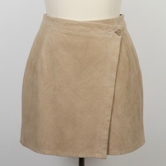 Loro Piana Tan Mini Skirt XS 0 00 2 extra small luxury wrap
